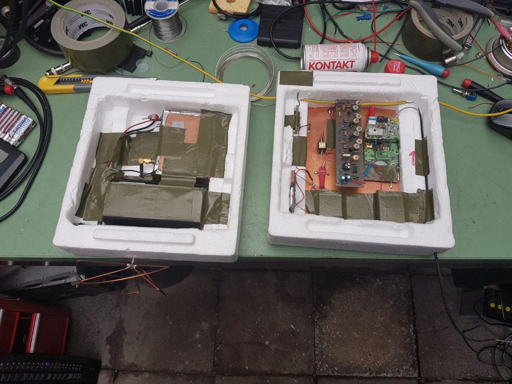 De sonde met transponder en ATV-zender.